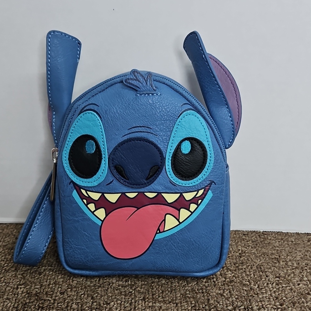 Disney Parks Loungefly Stitch Wristlet Bag Belt Loop